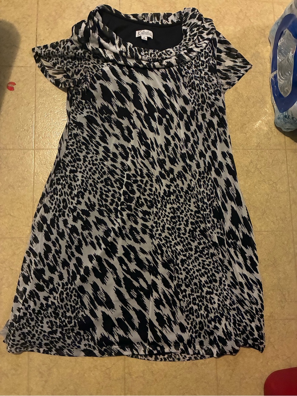 K Studio collection A-line dress mock neck cap sleeves size 14